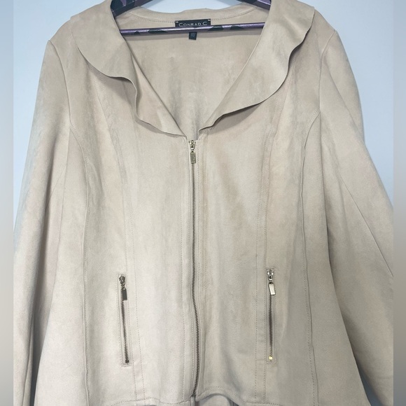 Conrad C Collections Cram Microfibre Suede Unlined Blazer Size 16 - Picture 4 of 8